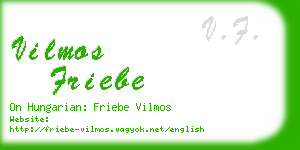 vilmos friebe business card